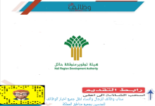 وظائف قانونية وإدارية وهندسية في هيئة تطوير منطقة حائل هيئة تطوير منطقة حائل 220x150 - وظائف قانونية وإدارية وهندسية في هيئة تطوير منطقة حائل