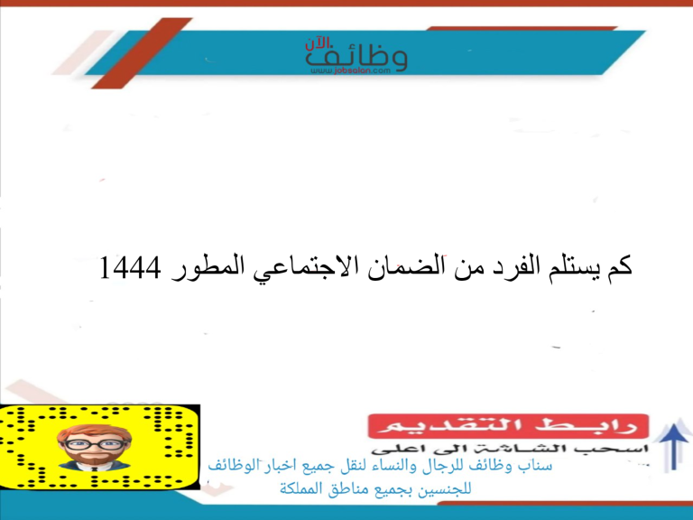 كم يستلم الفرد من الضمان الاجتماعي المطور 1444